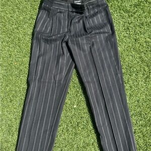 Giorgio Armani Charcoal Pinstripe Trousers